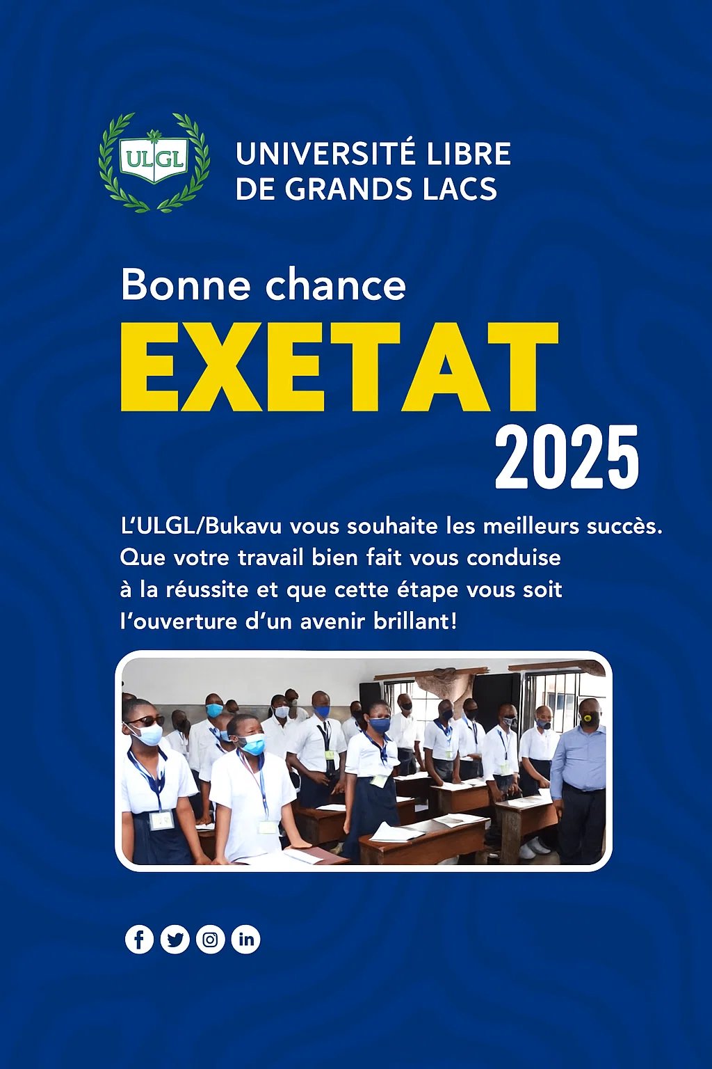 L'ULGL souhaite bonne chance aux finalistes du Secondaire